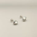 GEMMES NACRÉES. Keshi Baroque Pearl Stud Earrings - Silver