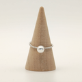 TRESSE ARGENTÉE. Round Pearl Twisted Ring - Silver