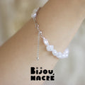 REFLETS BAROQUES. Keshi Pearl Bracelet - Silver