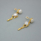 AÉROLITHES NACRÉS - perles baroques 5mm - or 18k