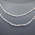 GRAINS NACRÉS. Keshi Pearl Long Necklace - Gold