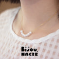 SOURIRE DORÉ. Round Pearl Chain Necklace - Gold