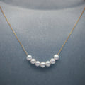 SOURIRE DORÉ. Round Pearl Chain Necklace - Gold