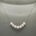 SOURIRE ARGENTÉ. Round Pearl Chain Necklace - Silver