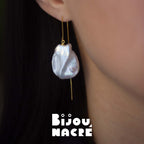 PAMPRES DORÉS- baroque pearls 15mm - 18k gold Bijou Nacré