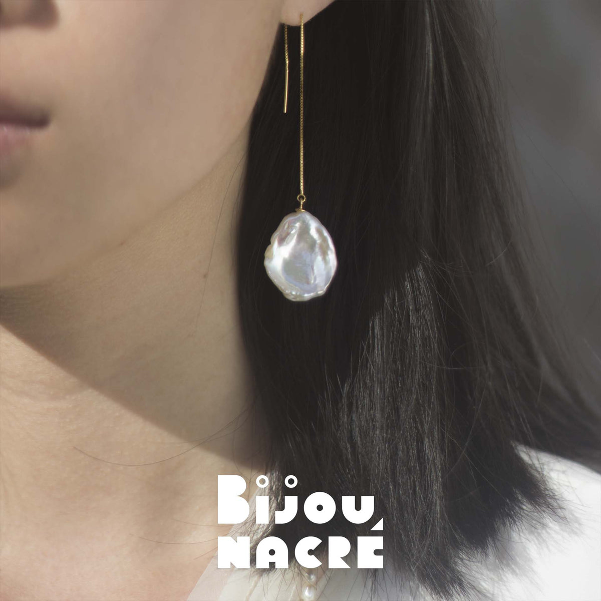 PAMPRES DORÉS- baroque pearls 15mm - 18k gold Bijou Nacré