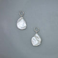 PÉTALES ARGENTÉES - perlas barrocas 15mm - plata 925