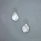 PÉTALES ARGENTÉES - perlas barrocas 15mm - plata 925