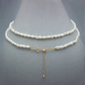 PÉPITES NACRÉES. Keshi Pearl Long Necklace 65cm - Gold