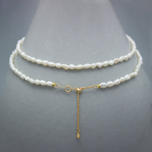 PÉPITES NACRÉES - baroque pearls 3mm - 18k gold