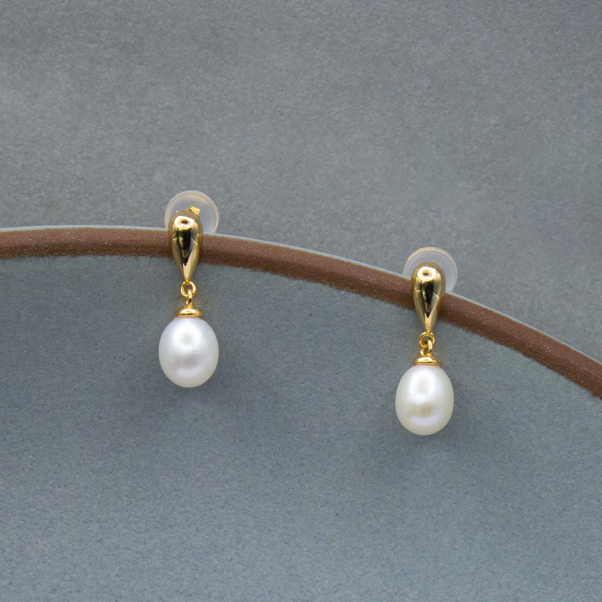 GRANDES LARMES DORÉES - baroque pearls 6mm - 18k gold Bijou Nacré