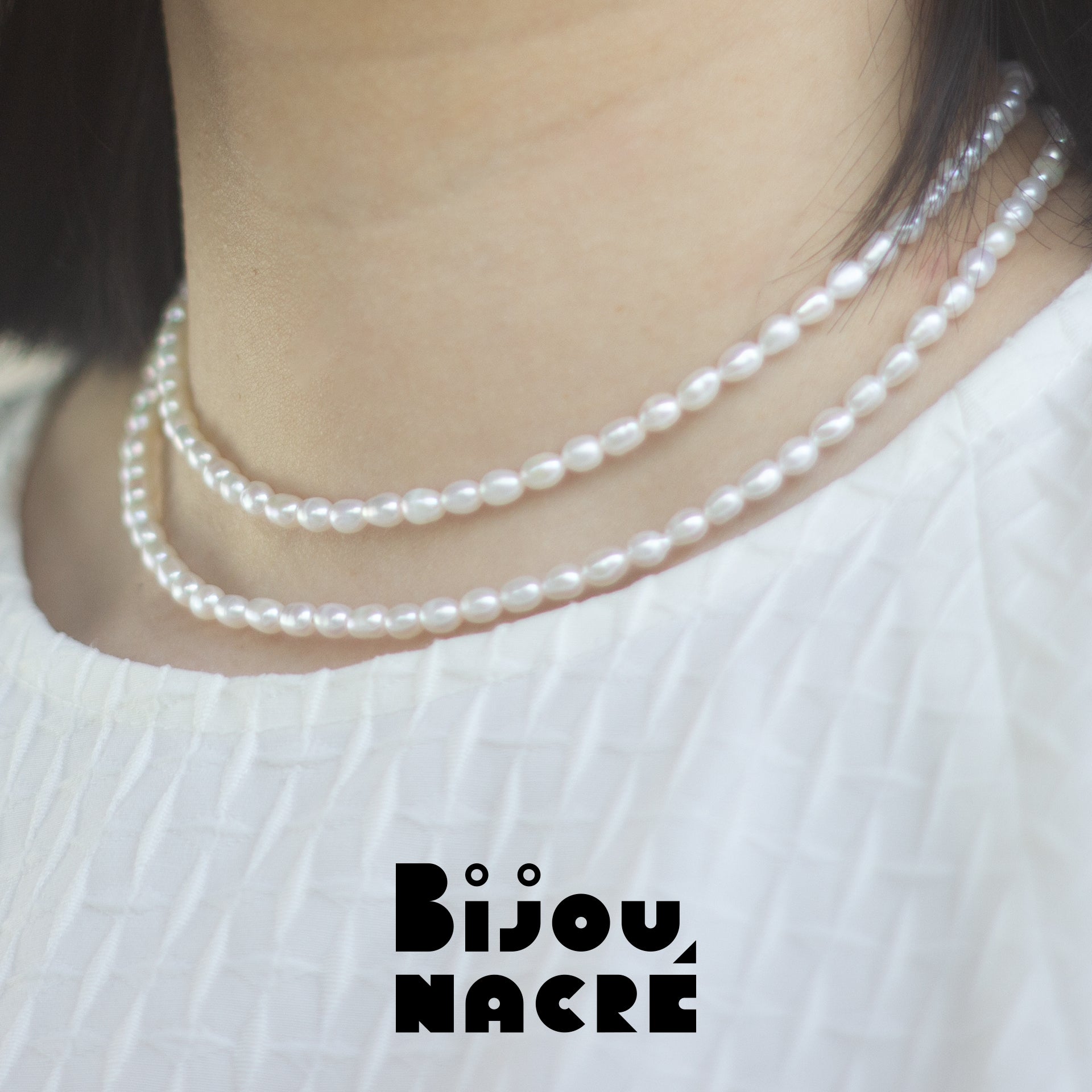 ネックレス MEXICO MADE SILVER925 OVAL BIG NECKLACE ONDE BAROQUE - Oval Baroque Pearl Long Necklace 3mm 925 Silver