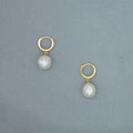 SÉLÉNÉS DORÉES - perlas barrocas redondas 9mm - oro 18k