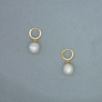 SÉLÉNÉS DORÉES - perlas barrocas redondas 9mm - oro 18k