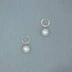 SÉLÉNÉS ARGENTÉES - perlas barrocas redondas 9mm - plata 925