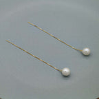 COMÈTES SÉLÉNÉES DORÉES - perlas barrocas redondas 9mm - oro 18k