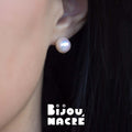 SÉLÉNÉS - round baroque pearls 9mm - 925 silver Bijou Nacré